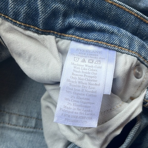 Everlane | The Cheeky Jean Crop Size 27/4 Lightwash Denim Cotton 90s Casual - Picture 7 of 9